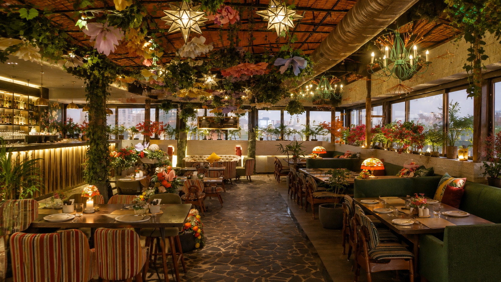 Aesthetic Bar in Andheri with Rooftop-Style Greenery - Tattva Bar & Cafe